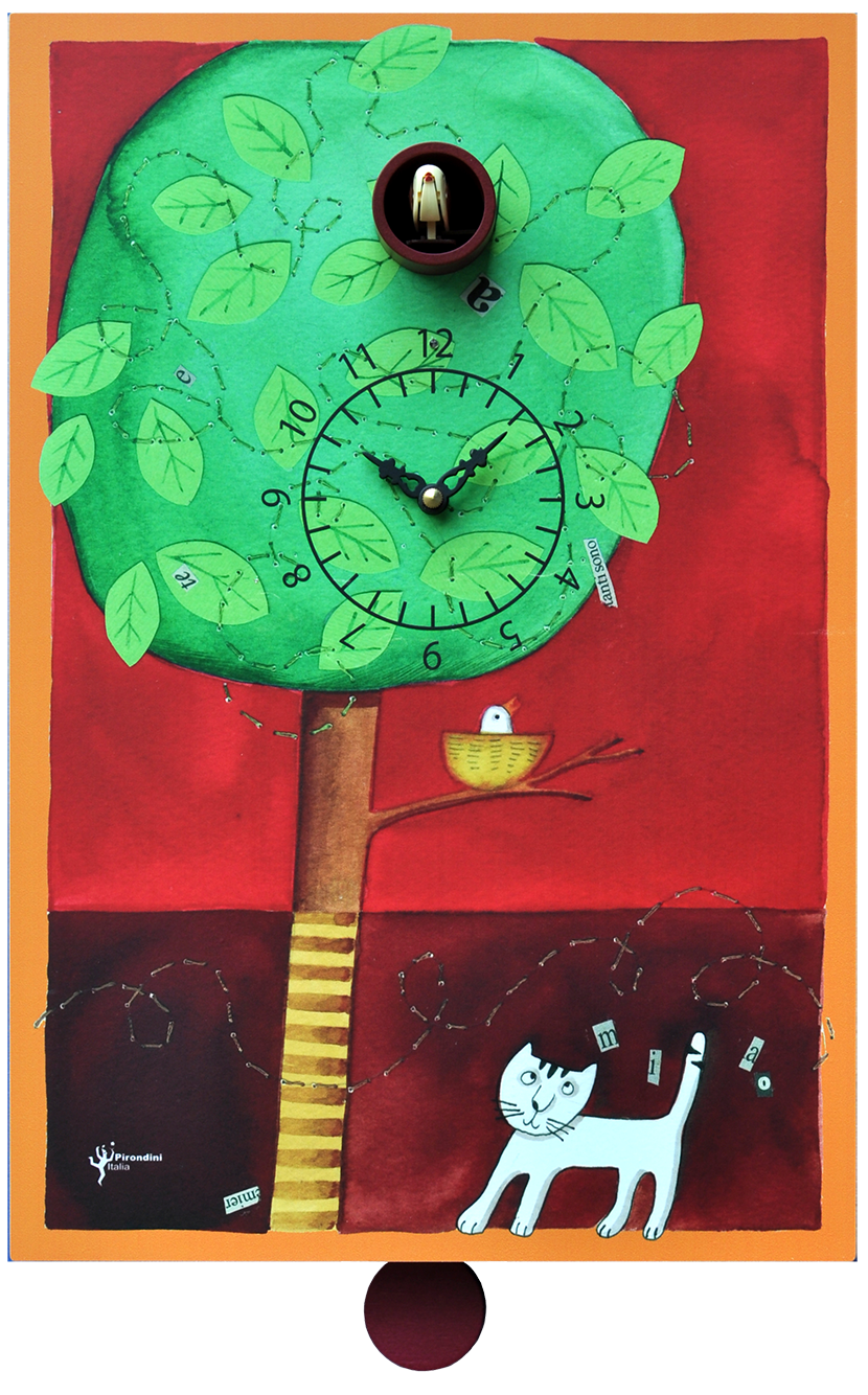 Orologio a cucù sul ramo Irene Guerrieri
