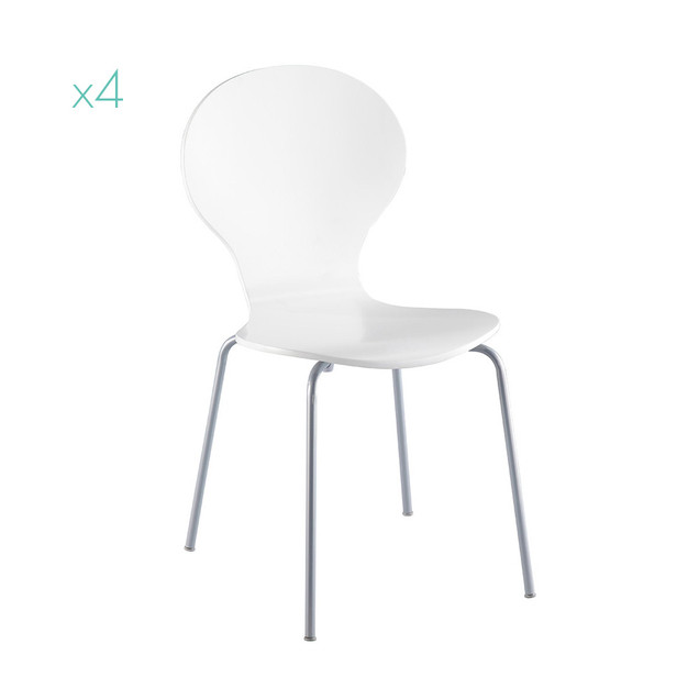Sedia impilabile Baldo, colore bianco