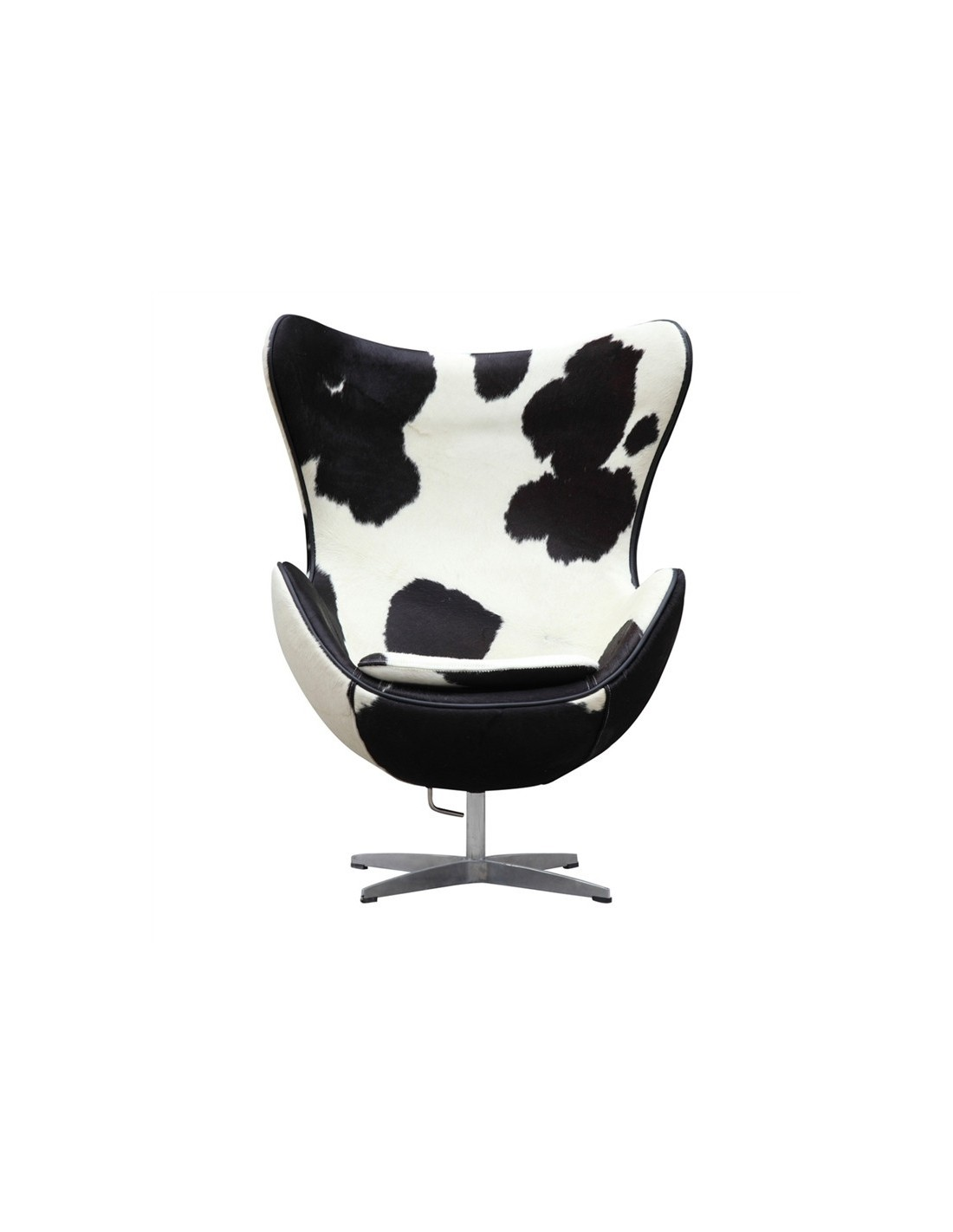 Sedia Bauhaus  Egg Chair In Pelle Di Pony | Creastore