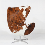 Sedia Egg Chair Arne Jacobsen In Pelle Cavallino | creastore 2