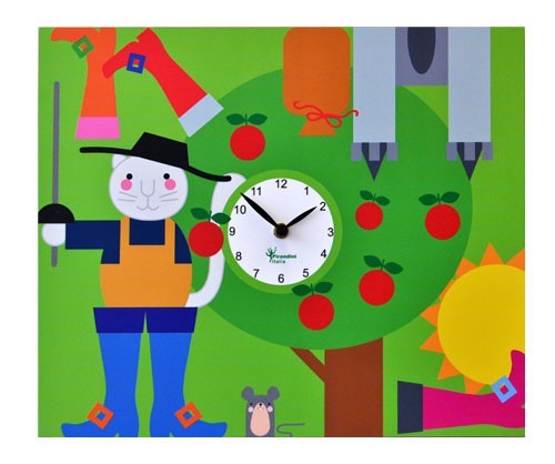 Orologio con cucù il gatto con gli stivali Irene Guerrieri