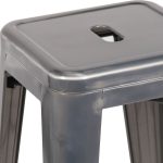 Sgabello HIGHT URAL metallo spazzolato h76 2