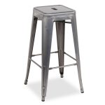 Sgabello HIGHT URAL metallo spazzolato h76 3