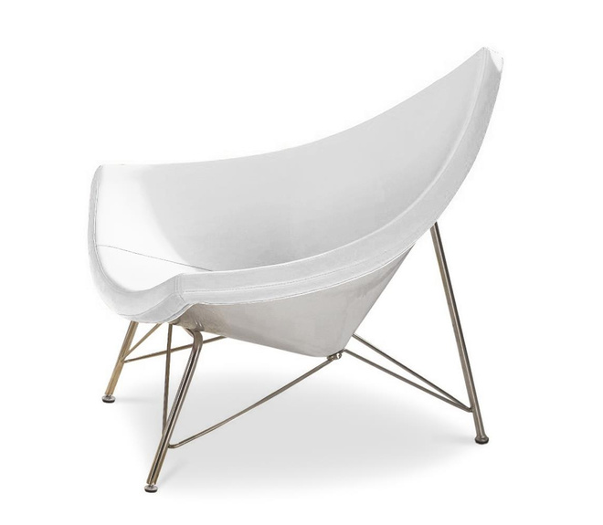 Sedia Bauhaus Avocado In Pelle Creastore bianco