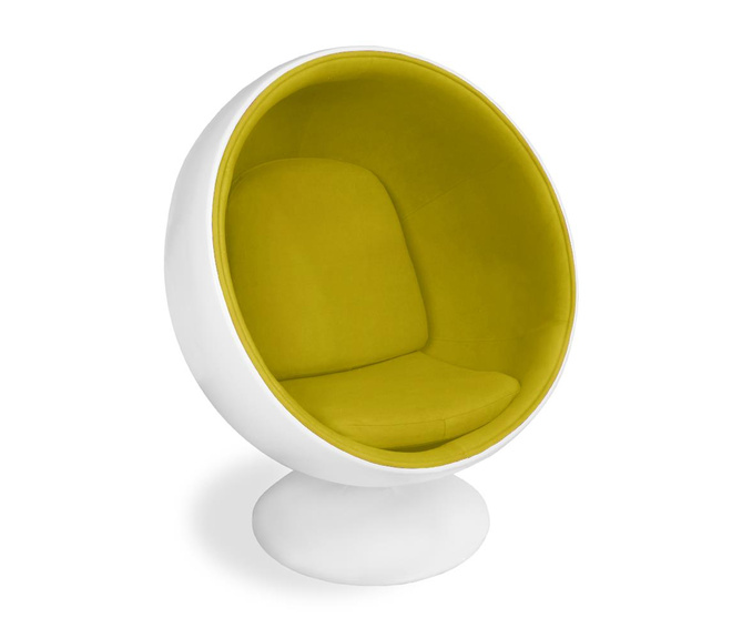Poltrona Bauhaus Ball Eero Aarnio giallo senape
