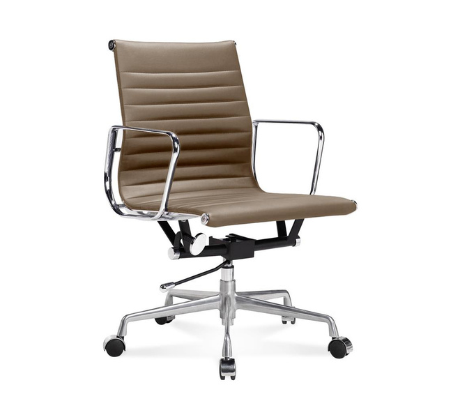 Sedia Bauhaus Eames Da Ufficio In Pelle Creastore marrone