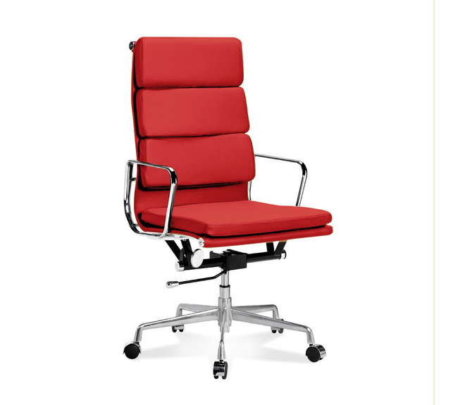 Sedia Bauhaus da Ufficio Eames Alta Imbottita Creastore rosso