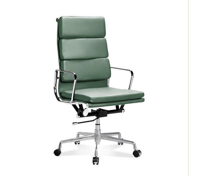 Sedia Bauhaus da Ufficio Eames Alta Imbottita Creastore verde scuro