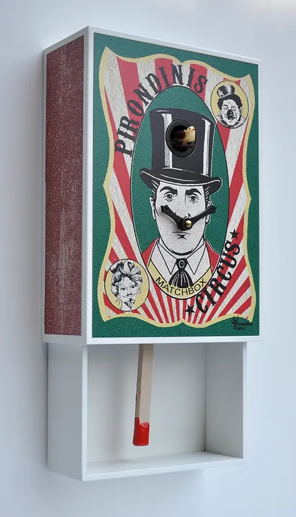 Orologio con Cucù Matchbox_N3 di Pirondini