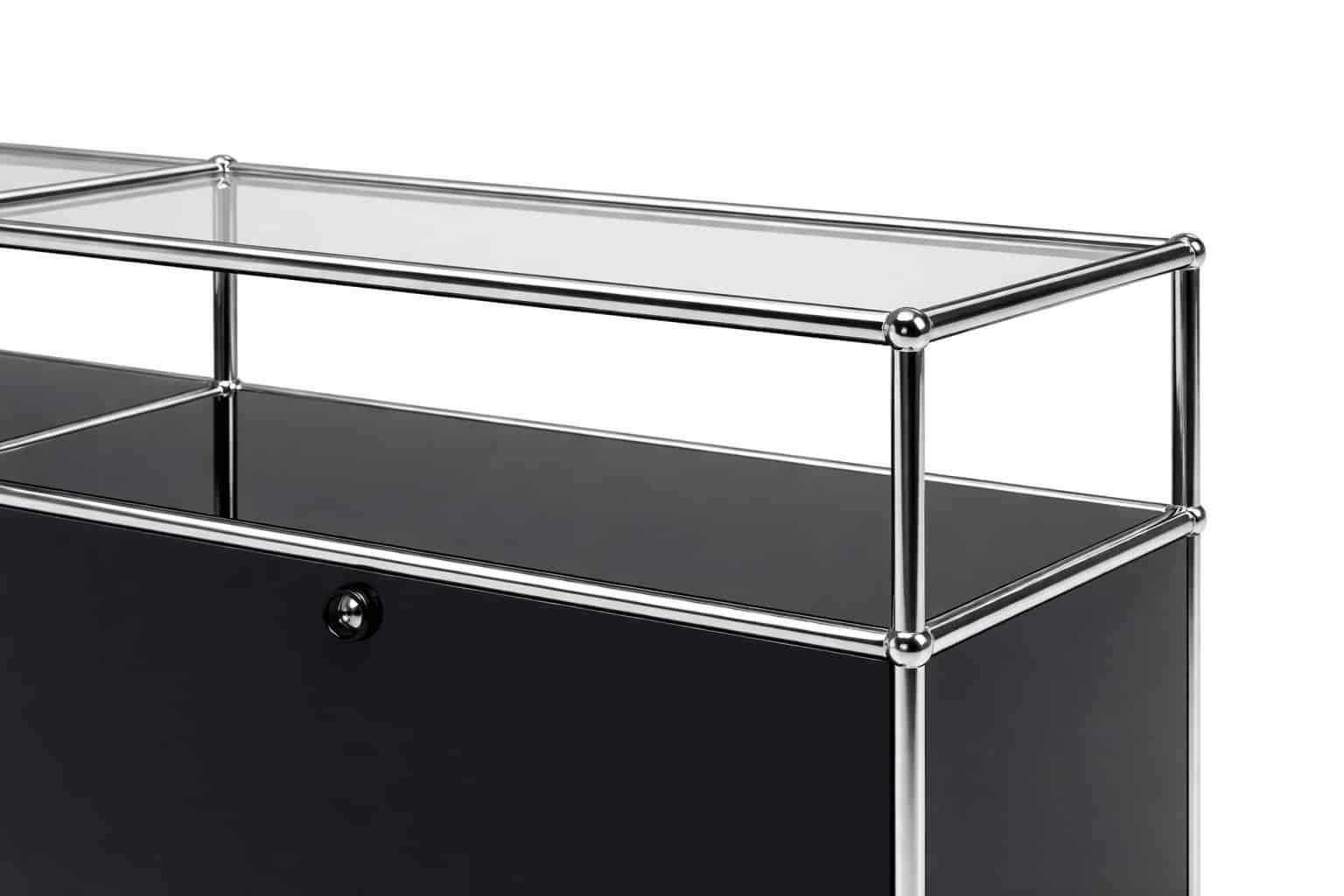 dettaglio-parte-superiore-mobile-bauhaus-nero-cromato-fondo-bianco-creastore