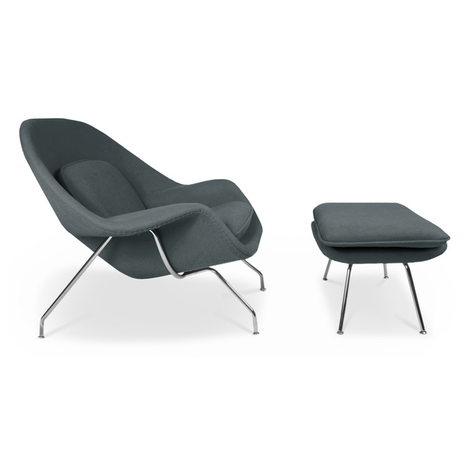 poltrona stomp con pouf Oceano